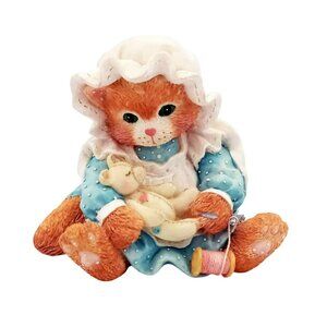 Calico Kittens 1994 You Make It All Better Vintage Kitty w Teddy Bear 2.75 Inch